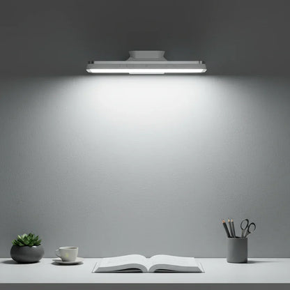 Rechargeable Magnetic LED Wall Light 12 Inch Aluminum Touch Dimmer Bedside Reading Lamp Portable Battery-Powered Under Cabinet Task Lighting