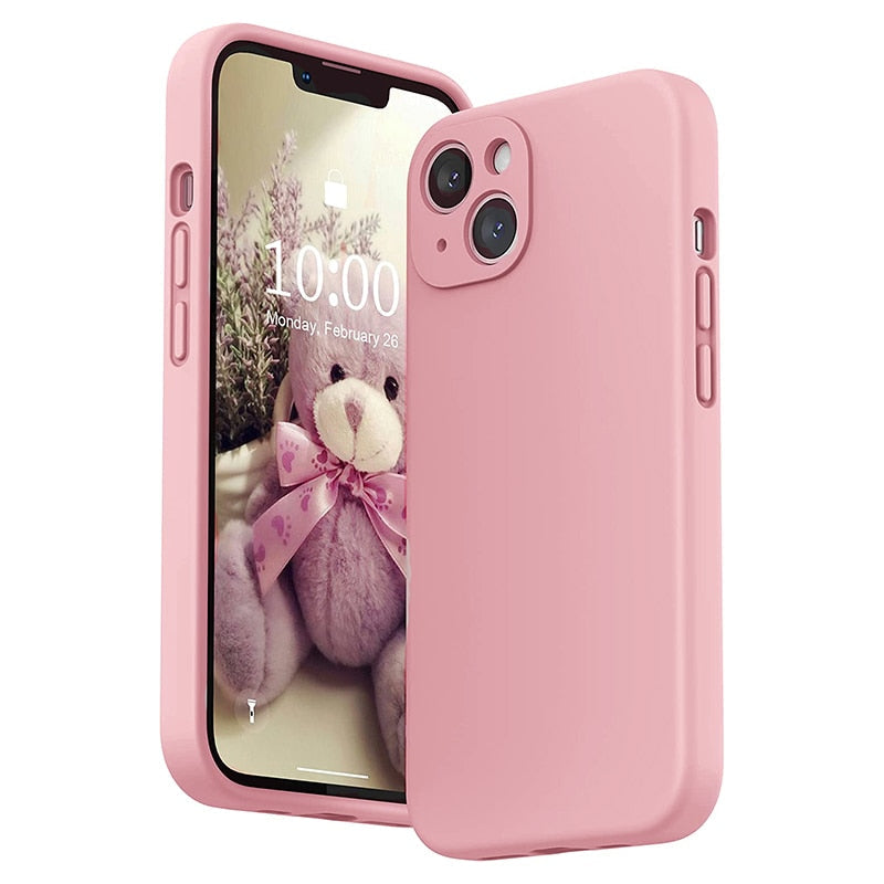 Soft-Touch Silicone Phone Case for iPhone 17, 16, Pro, Max & Air – Shock-Absorbing Protection with Anti-Fingerprint Finish