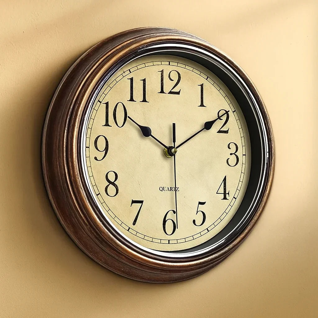 Classic Wooden Wall Clock with Silent Movement & Timeless Design | Perfect Home Decor