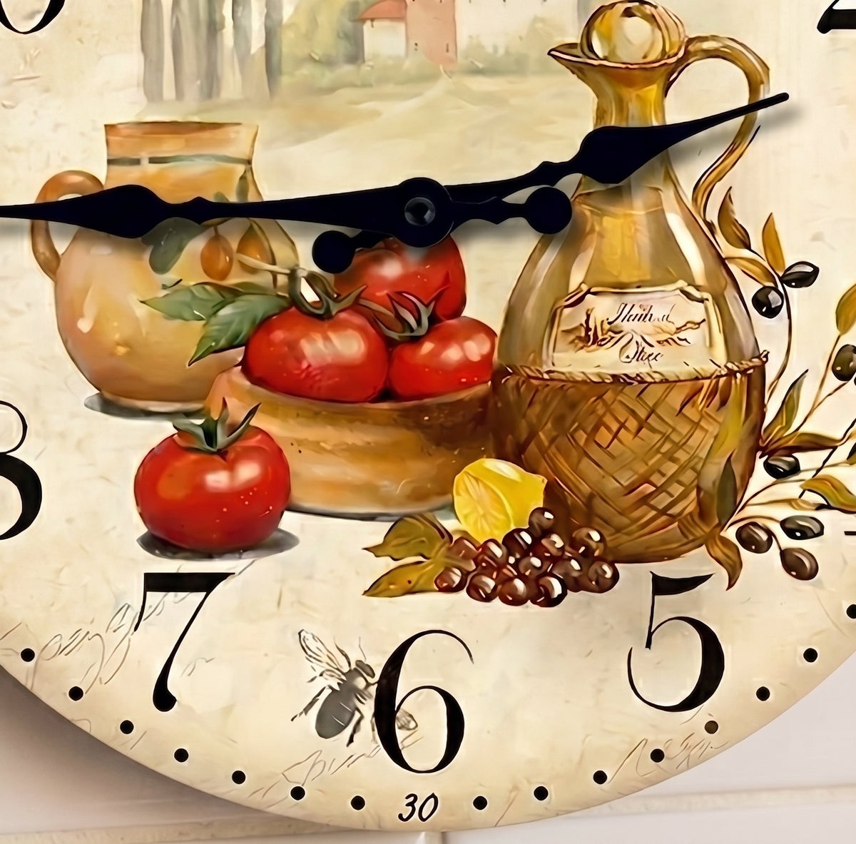 Classiqua Wall Clock Decor - Provençal Style Wooden, Silent Design