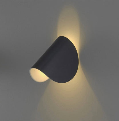 Aplique de pared LED de haz doble, aluminio blanco y negro, para interiores y exteriores, 6W, 3000K, luz cálida, para pasillo, sala de estar, dormitorio y entrada