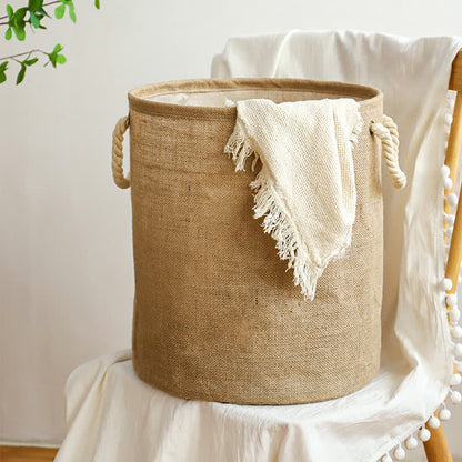 Cleo Laundry Hamper - Cotton-Linen, Waterproof Design