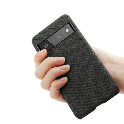 Fabric-Textured Protective Case for Google Pixel – Shock-Absorbing TPU with Raised Edges, Precision Fit for All Pixel Models 7-11 Pro XL
