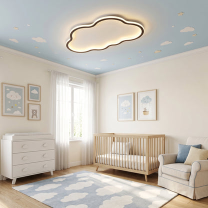 LED Cloud Ceiling Light Fixture – Minimalist Scandinavian Design, Adjustable Cord, Soft Ambient Glow for Bedroom Living Room Hallway