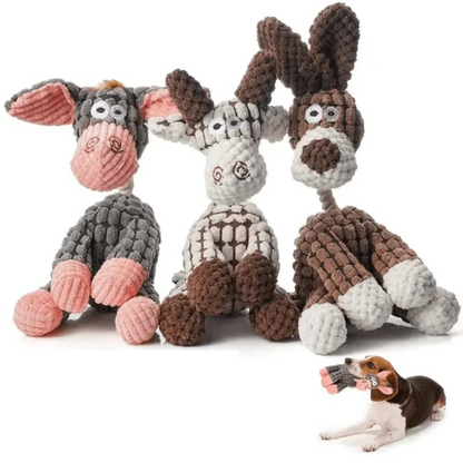 Plush Dog Squeaky Toys for Chewing – Durable Soft Animal Chew Toys with Crinkle Sound – Interactive Tug Toys for Small Medium Large Dogs