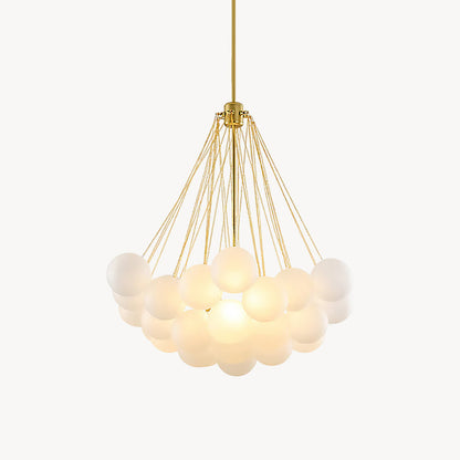 Hanging Ceiling Light Multi-Globe Frosted Glass Fixture Gold Black Chrome for Dining Room Kitchen Island Entryway Indoor Chandelier Adjustab