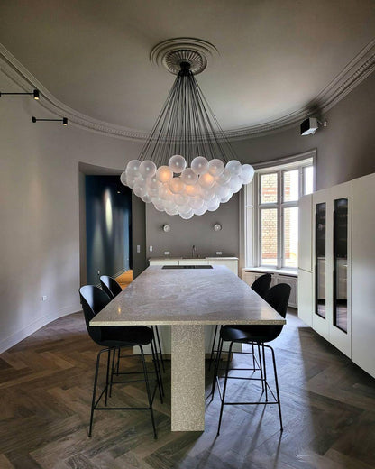 Bubble Pendant Light Multi-Globe Adjustable Ceiling Fixture Gold Black Chrome for Dining Room Living Room Foyer 19-73 Lights