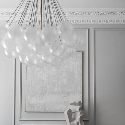 Hanging Ceiling Light Multi-Globe Frosted Glass Fixture Gold Black Chrome for Dining Room Kitchen Island Entryway Indoor Chandelier Adjustab