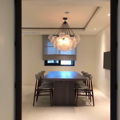 Hanging Ceiling Light Multi-Globe Frosted Glass Fixture Gold Black Chrome for Dining Room Kitchen Island Entryway Indoor Chandelier Adjustab