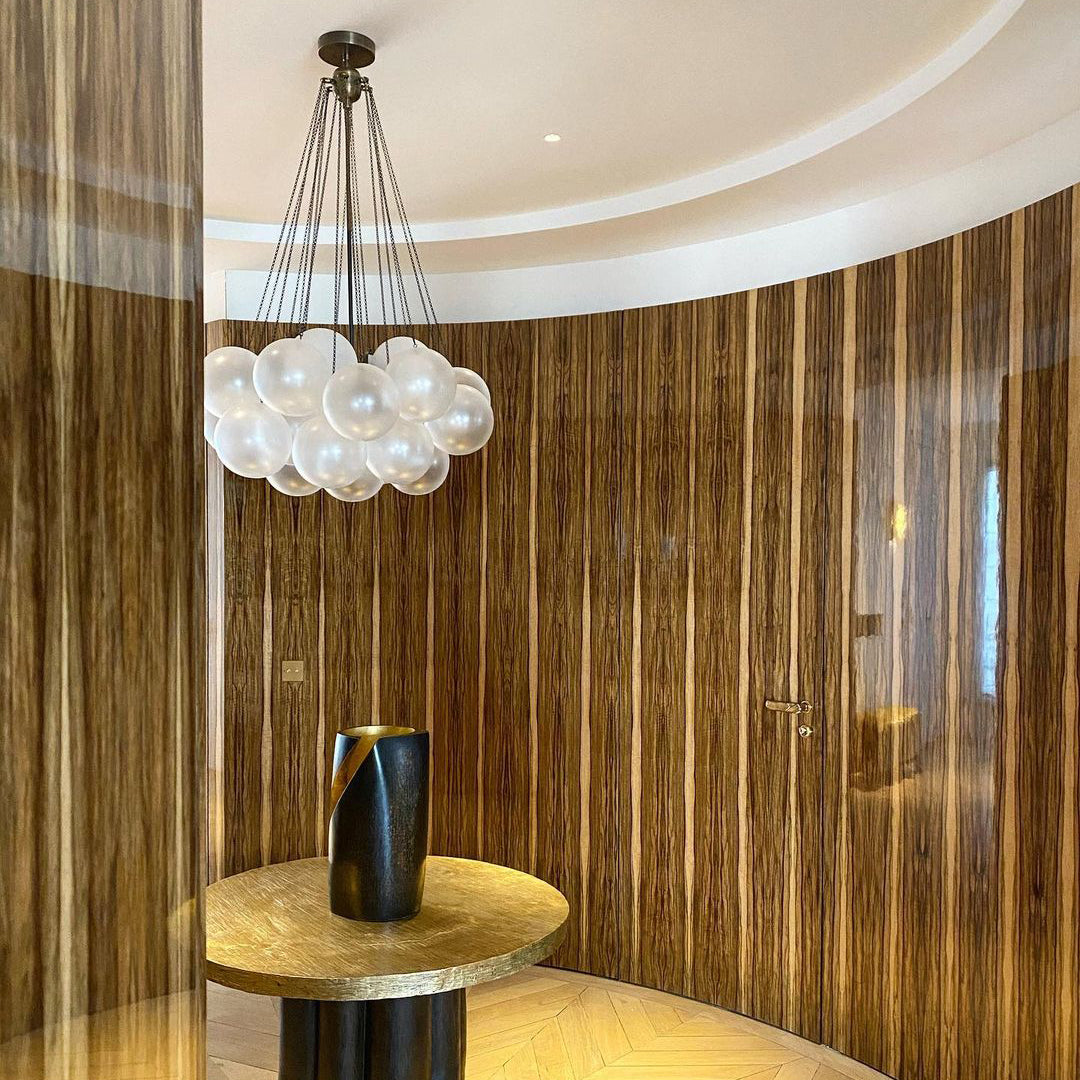 Hanging Ceiling Light Multi-Globe Frosted Glass Fixture Gold Black Chrome for Dining Room Kitchen Island Entryway Indoor Chandelier Adjustab
