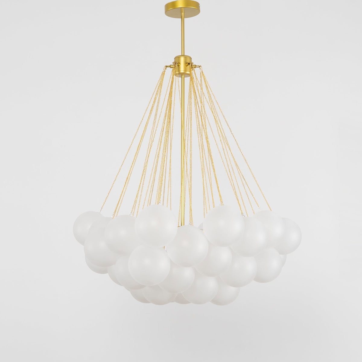 Hanging Ceiling Light Multi-Globe Frosted Glass Fixture Gold Black Chrome for Dining Room Kitchen Island Entryway Indoor Chandelier Adjustab