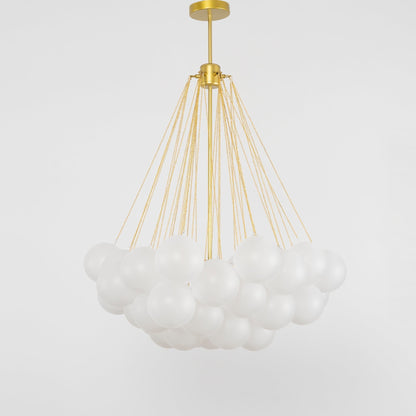 Hanging Ceiling Light Multi-Globe Frosted Glass Fixture Gold Black Chrome for Dining Room Kitchen Island Entryway Indoor Chandelier Adjustab