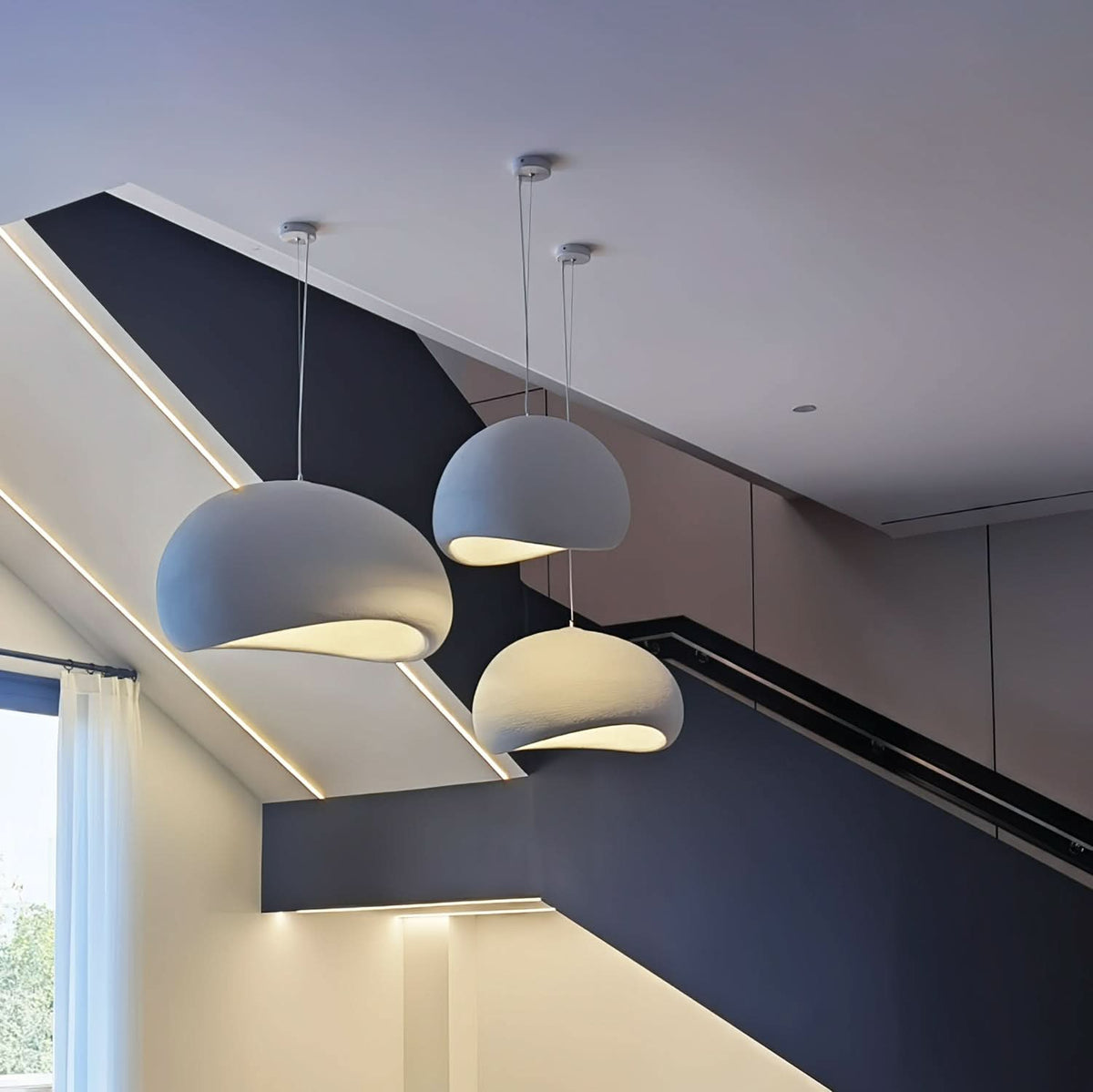 Lámpara de techo tipo domo con cable de altura ajustable, casquillo E27, luminaria regulable para isla de cocina o mesa de comedor