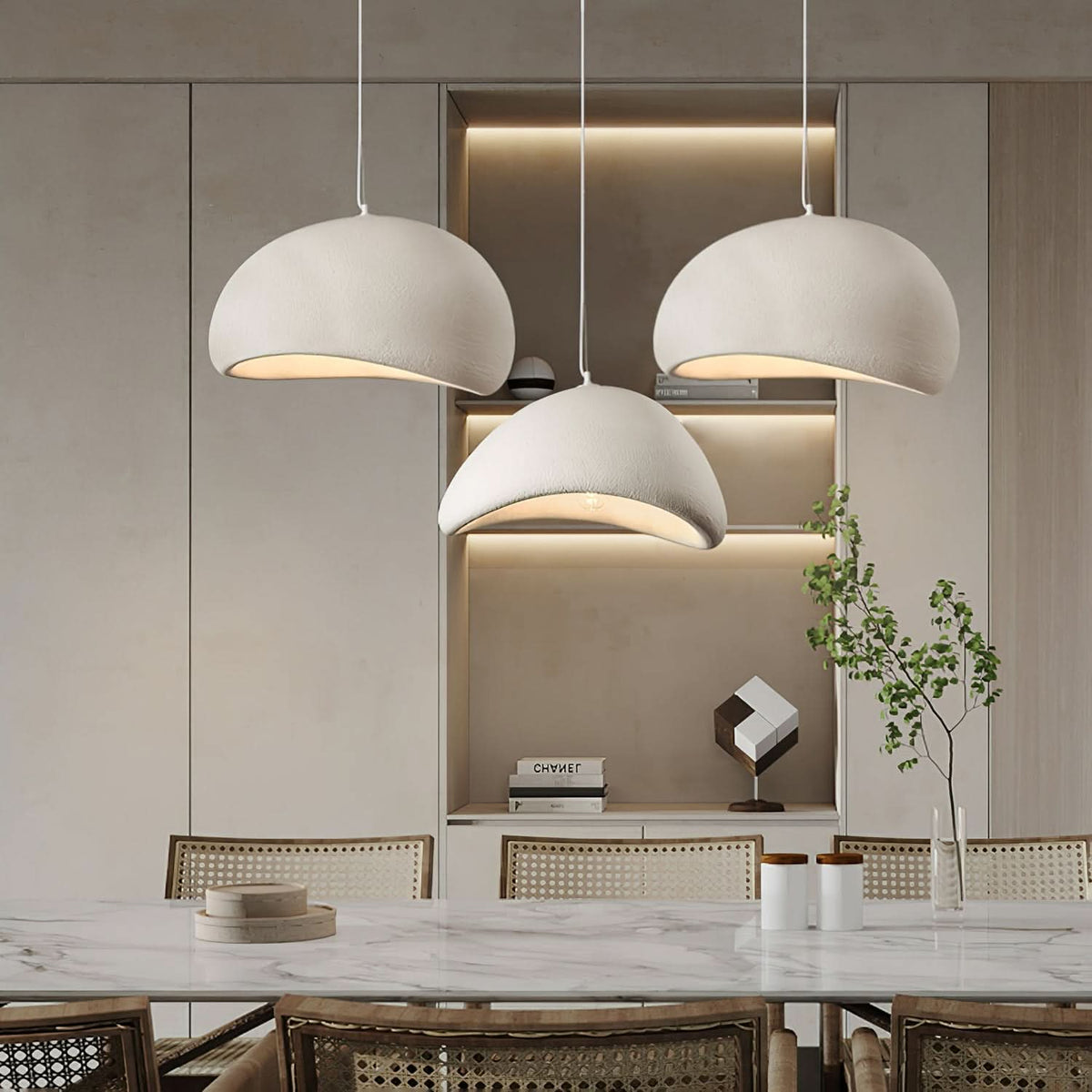 Lámpara de techo tipo domo con cable de altura ajustable, casquillo E27, luminaria regulable para isla de cocina o mesa de comedor