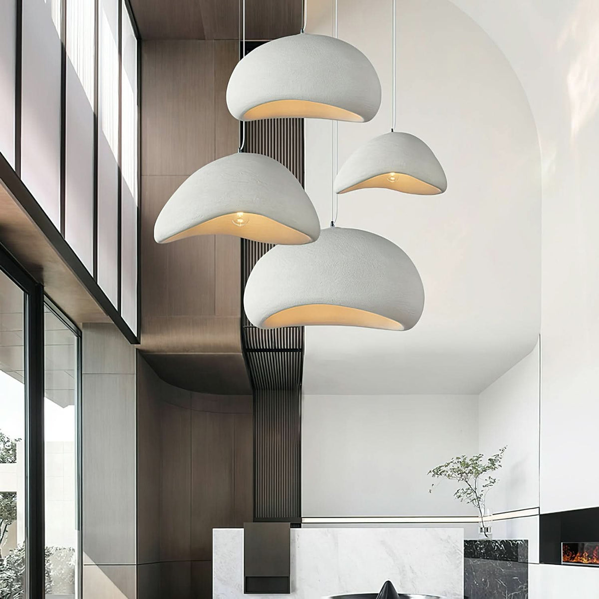 Lámpara de techo tipo domo con cable de altura ajustable, casquillo E27, luminaria regulable para isla de cocina o mesa de comedor