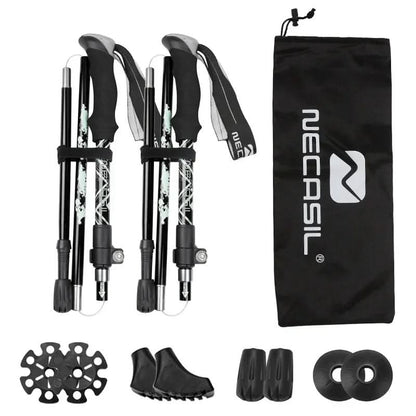 Collapsible Hiking Poles | Lightweight Trekking Support with Adjustable Length | Comfortable Grip for Enhanced Stability