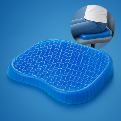 Gel Seat Cushion for Tailbone Pain Relief | Pressure-Distributing Support Pad for Office Chair, Car & Wheelchair | Orthopedic Sitting