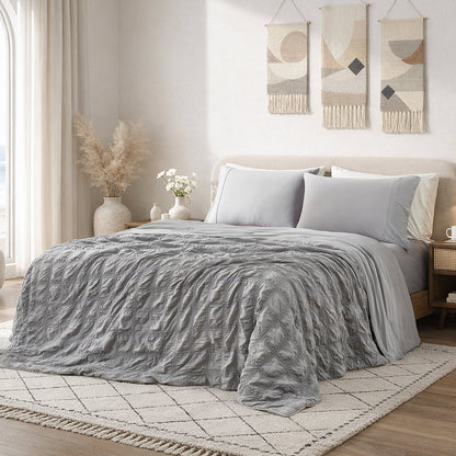 Comfort Collection | Cooling Comforter with Advanced Airflow | Lightweight Seersucker Design for Hot Sleepers