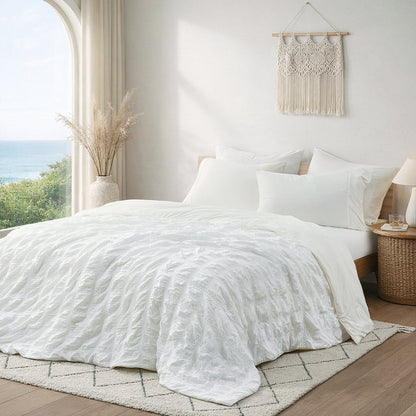 Comfort Collection | Cooling Comforter with Advanced Airflow | Lightweight Seersucker Design for Hot Sleepers