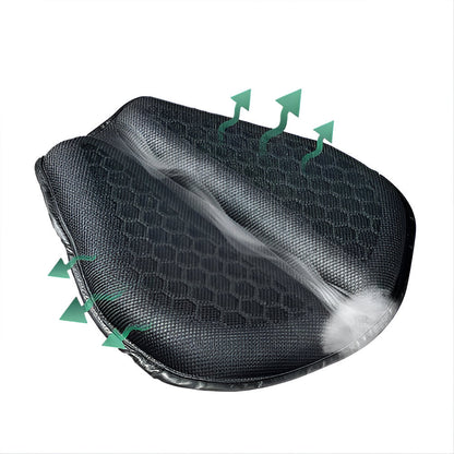 Cojín de gel para asiento | Cojín para motocicleta con absorción de impactos | Diseño transpirable para viajes largos