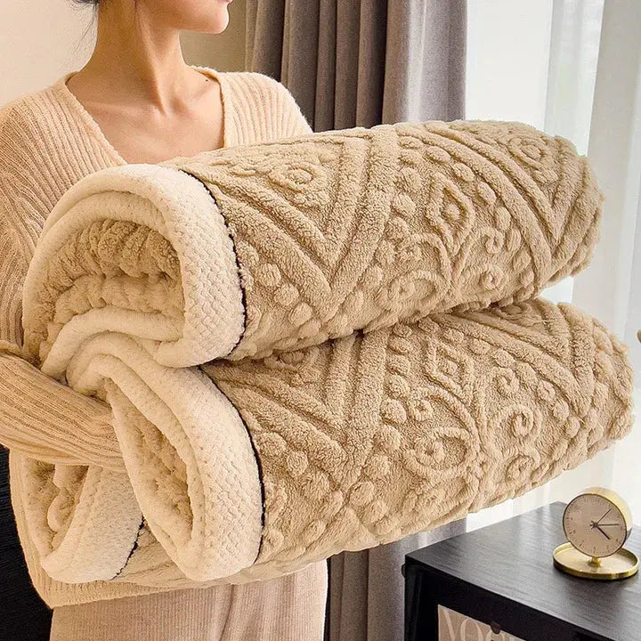 Comfort Haven | Double-Sided Thickened Blanket with Reversible Design | Soft, Breathable Fabric for Year-Round Comfort