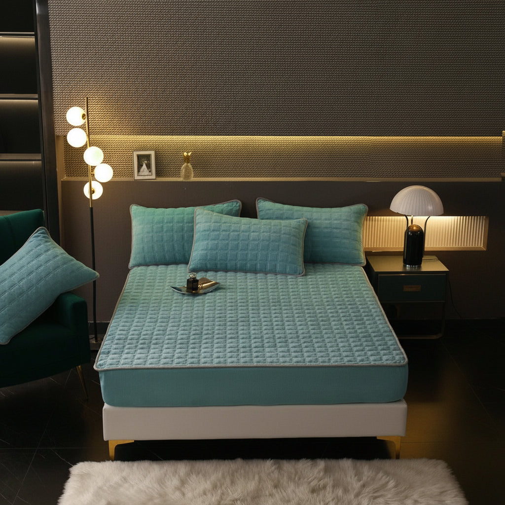 Comfort Haven | Sábana bajera ajustable suave y transpirable con diseño elástico | Funda de colchón acogedora para mayor comodidad en todas las estaciones