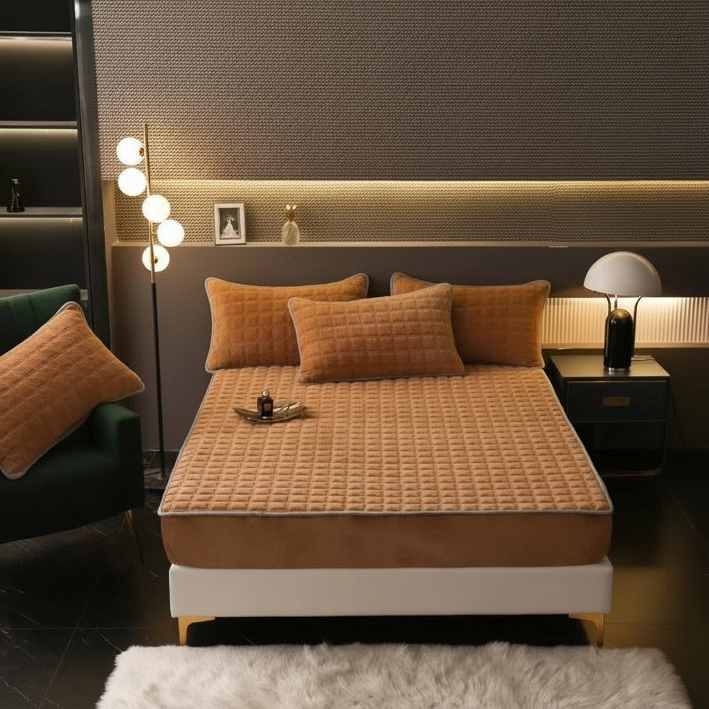 Comfort Haven | Sábana bajera ajustable suave y transpirable con diseño elástico | Funda de colchón acogedora para mayor comodidad en todas las estaciones