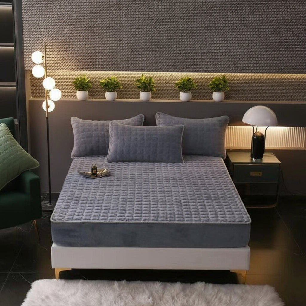 Comfort Haven | Sábana bajera ajustable suave y transpirable con diseño elástico | Funda de colchón acogedora para mayor comodidad en todas las estaciones