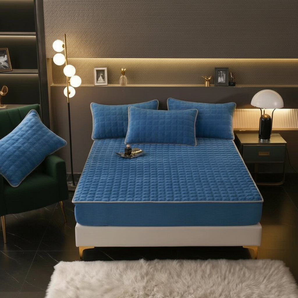 Comfort Haven | Sábana bajera ajustable suave y transpirable con diseño elástico | Funda de colchón acogedora para mayor comodidad en todas las estaciones