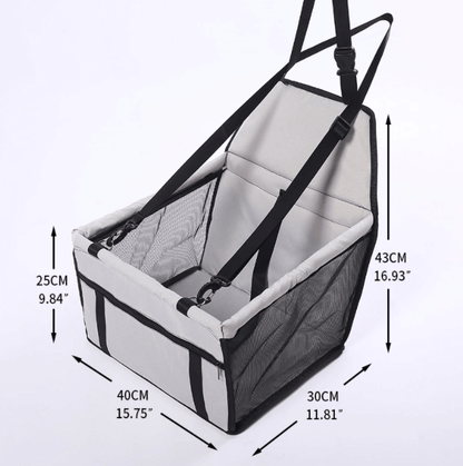Comfort Pet Car Safety Seat with Secure Harness Straps for Safe Travel