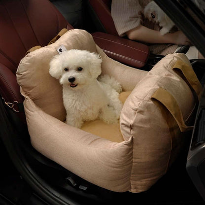 Cama de coche para mascotas Comfort Pet | Asiento para perros con cinturones de seguridad ajustables y base antideslizante | Ideal para viajes y uso en casa
