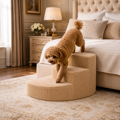Dog Bed Steps, Foam Dog Stairs for Bed and Couch, Non Slip Dog Steps for Small Dogs, Pet Stairs with Washable Cover