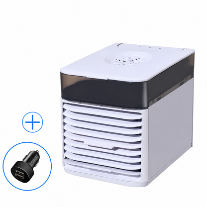 12V Car Cooling Fan Water Evaporative Airflow USB Powered Portable Desktop Cube Cooler for Auto Truck RV Travel Summer Heat Relief