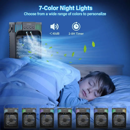 Compact Desktop Air Conditioner | Portable Air Cooler with Remote Control | Personal Comfort for Home or Office
