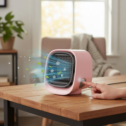 Compact Personal Air Conditioner | Portable Cooling Fan with Adjustable Mist for Refreshing Comfort