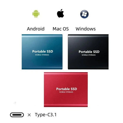 Compact Portable SSD External Hard Drive with High-Speed Data Transfer | Reliable Storage for Work and Travel