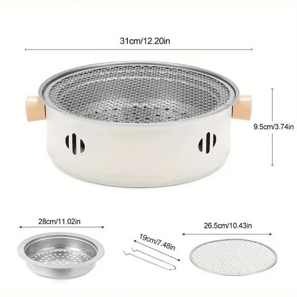 EMBERLIVA – Compact Tabletop BBQ Grill for Outdoor Cooking