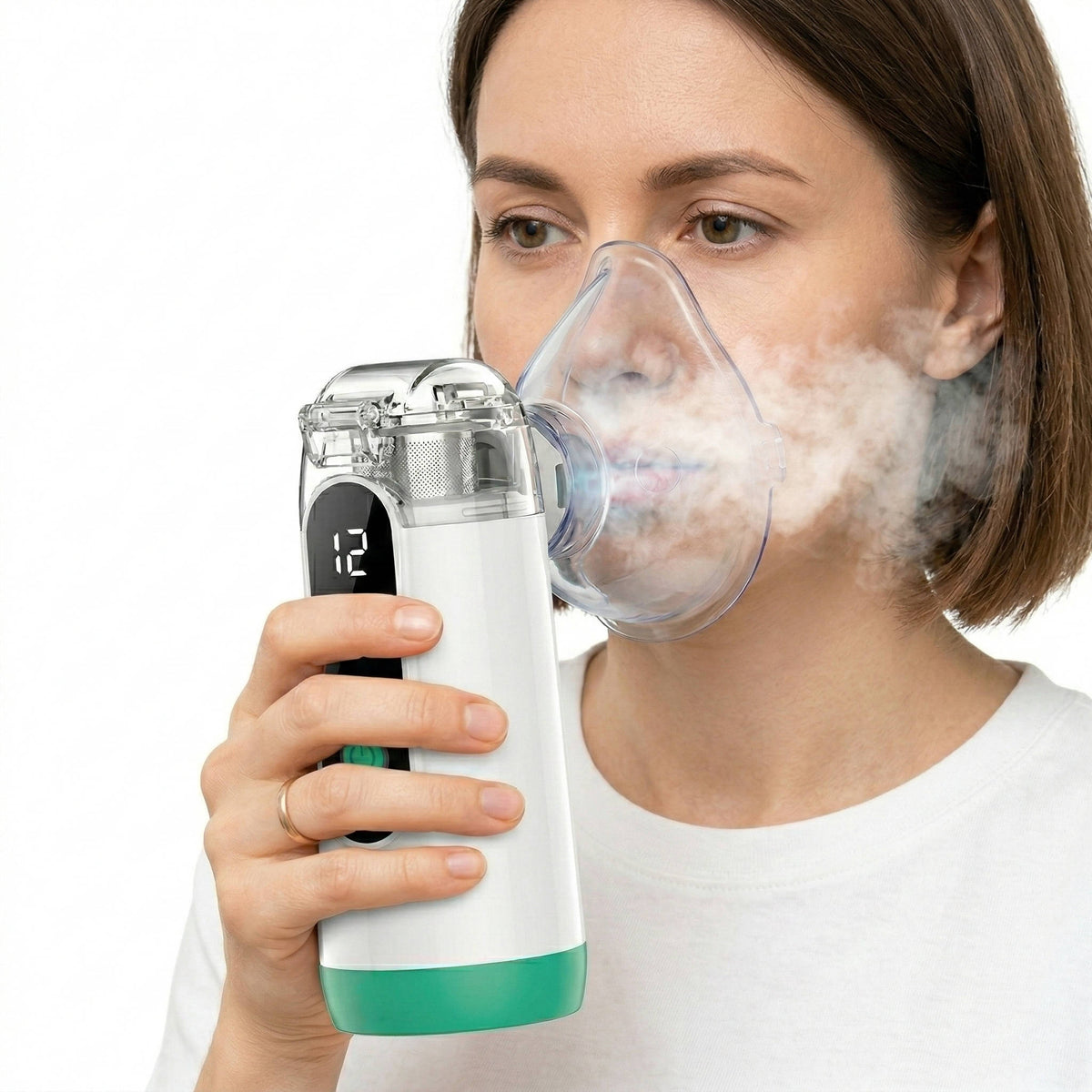 Handheld Steam Nebulizer for Respiratory Relief – USB Powered Personal Breathing Device with Ultra-Fine Vapor Output & Timer Modes