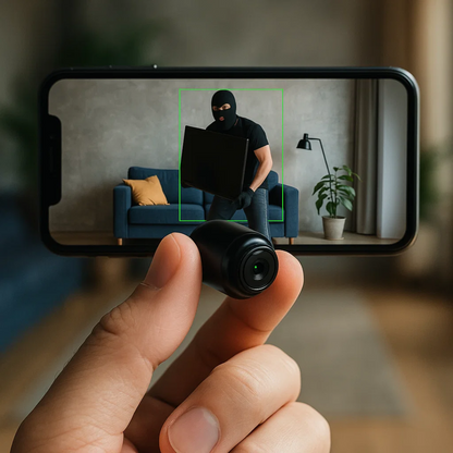 Compact Wireless Security Camera System with 1080P Video & Night Vision | Discreet Indoor Monitoring for Enhanced Home Security