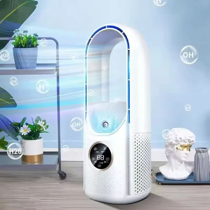 CoolMist | Ventilador sin aspas con purificador de aire UV y diseño compacto | Funcionamiento ultrasilencioso para un aire más limpio