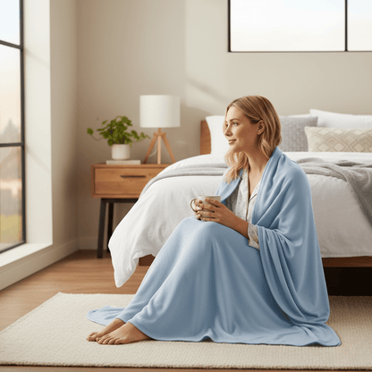 CoolVIA | Breathable Cooling Blanket with Temperature Regulation | Lightweight Design for Year-Round Comfort