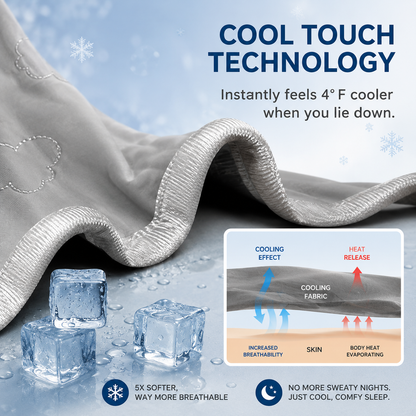Confort acogedor | Manta refrescante con tejido termorregulador | Manta ligera de verano para un sueño reparador