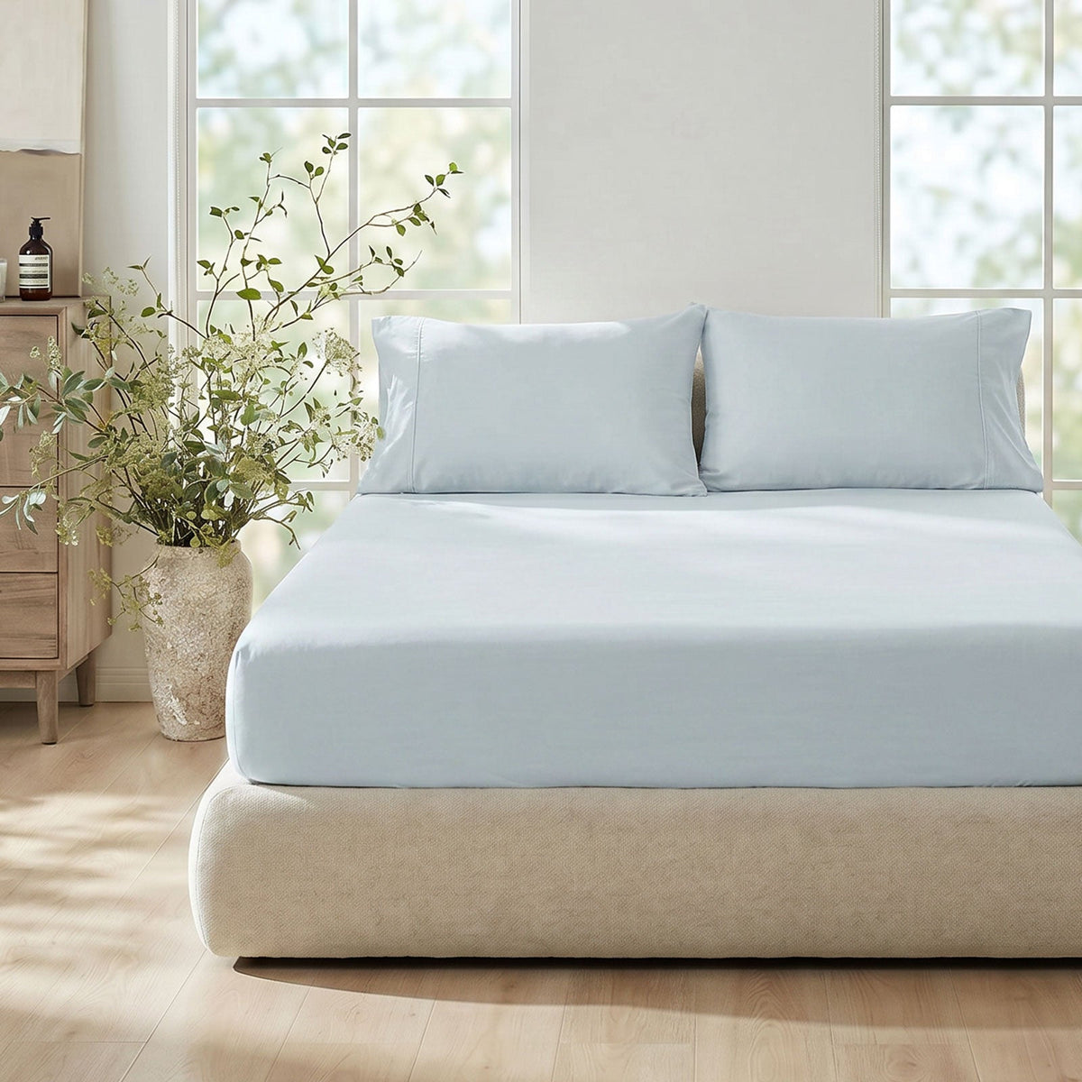 Cooling Comfort | Japanese Fabric Fitted Sheet Set with Deep Pockets | Ultimate Sleep Solution for Hot Sleepers