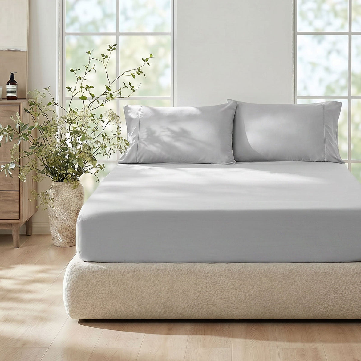 Cooling Comfort | Japanese Fabric Fitted Sheet Set with Deep Pockets | Ultimate Sleep Solution for Hot Sleepers