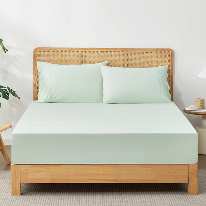 Cooling Comfort | Japanese Fabric Fitted Sheet Set with Deep Pockets | Ultimate Sleep Solution for Hot Sleepers
