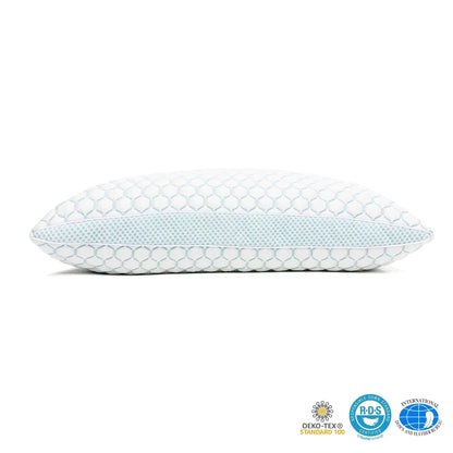 Almohada de espuma viscoelástica triturada refrescante con relleno ajustable | La mejor almohada para quienes duermen de lado y para el dolor de cuello