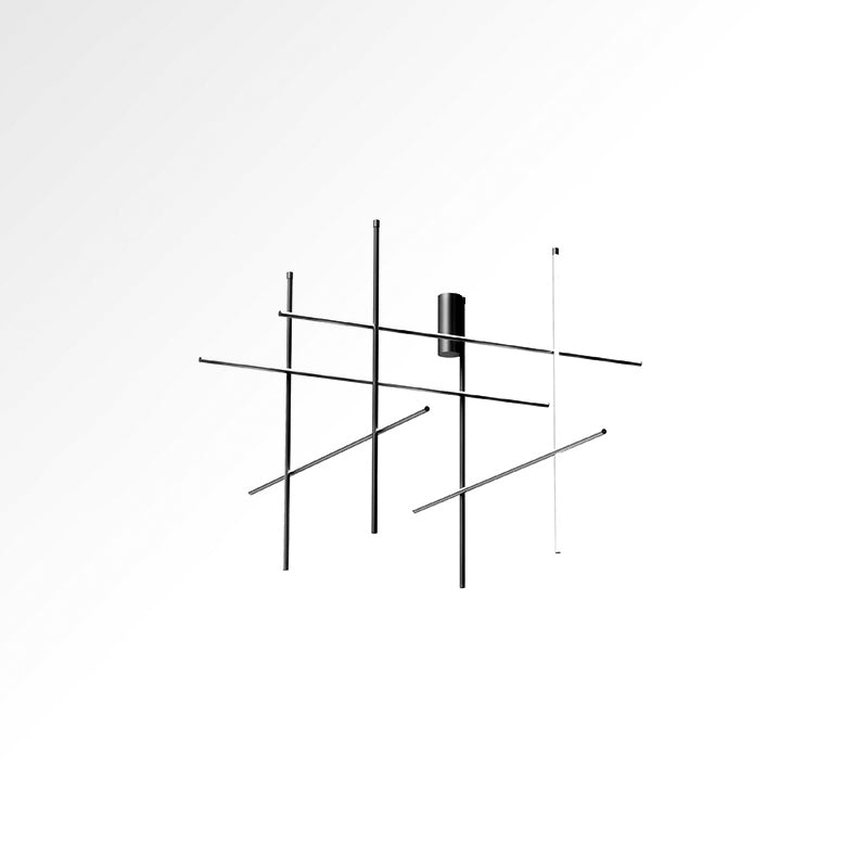 Geometric Grid Ceiling Light Fixture for Dining Room & Open Spaces | Adjustable Height LED Chandelier | Modern Aluminum Track System | Multi