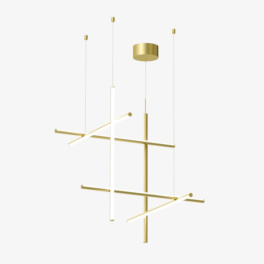 Geometric Grid Ceiling Light Fixture for Dining Room & Open Spaces | Adjustable Height LED Chandelier | Modern Aluminum Track System | Multi