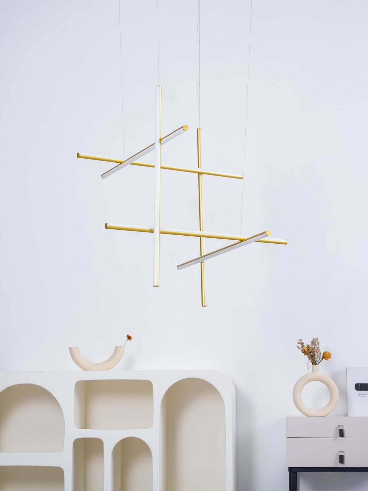 Geometric Grid Ceiling Light Fixture for Dining Room & Open Spaces | Adjustable Height LED Chandelier | Modern Aluminum Track System | Multi