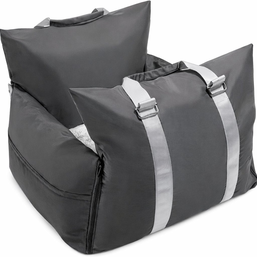 PAWCRADLE – Cama ajustable para asiento de perro con correas de seguridad para un viaje cómodo y seguro